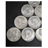 1964 Kennedy Half Dollars - Denver Mint, 10 Coins