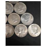 Lot Of 10 90% Silver Kennedy Half Dollars