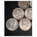 Kennedy Half Dollars 1964 Lot Of 10 90% Silver