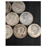 Kennedy Half Dollars 1964 Lot Of 10 90% Silver