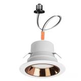 4 in. Adjustable CCT Integrated LED Recessed Light Trim Can Light with 4 Trim Color Trim Options 1000 Lumens Dimmable (lot of 8)