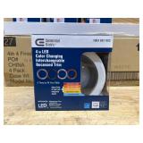 4 in. Adjustable CCT Integrated LED Recessed Light Trim Can Light with 4 Trim Color Trim Options 1000 Lumens Dimmable (lot of 8)
