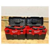 Milwaukee 2 gallon wet/dry vacuum (read description, lot of 2)