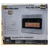 Mr. Heater 30,000 BTU Vent-Free Radiant Heater, Dual Fuel, Natural Gas, LP, MHVFDF30RTT. $279.99