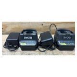 Ryobi P118B 18V Battery Charger lot of 2
