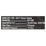 Mr. Heater Big Buddy Pro 18,000 BTU Radiant Heater, 450 ft  Capacity, Model# MH18B #5347409 Msrp $149.99