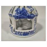 Formalities by Baum Brothers Decorative Blue & White Ceramic Bird Cage Formalities by Baum Brothers Decorative Blue & White Ceramic Bird Cage