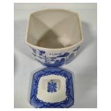 Villeroy & Boch Salt Hanger & Unmarked Flour Canister Villeroy & Boch Salt Hanger & Unmarked Flour Canister