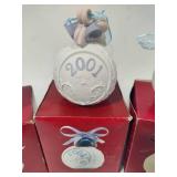 Lladro 2000, 2001 & 2002 Round Ball Christmas Ornaments w/Box Lladro 2000, 2001 & 2002 Round Ball Christmas Ornaments w/Box