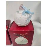 Lladro 2000, 2001 & 2002 Round Ball Christmas Ornaments w/Box Lladro 2000, 2001 & 2002 Round Ball Christmas Ornaments w/Box