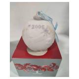 Lladro 2004, 2005 & 2006 Round Ball Christmas Ornaments w/Box Lladro 2004, 2005 & 2006 Round Ball Christmas Ornaments w/Box