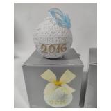 Lladro 2016, 2017 & 2018 Round Ball Christmas Ornaments w/Box Lladro 2016, 2017 & 2018 Round Ball Christmas Ornaments w/Box