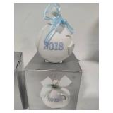 Lladro 2016, 2017 & 2018 Round Ball Christmas Ornaments w/Box Lladro 2016, 2017 & 2018 Round Ball Christmas Ornaments w/Box