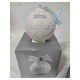 Lladro 2019, 2020 & 2021 Round Ball Christmas Ornaments w/Box Lladro 2019, 2020 & 2021 Round Ball Christmas Ornaments w/Box