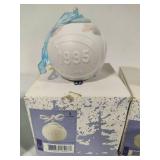 Lladro 1990, 1995 & 1996 Round Ball Christmas Ornaments w/Box Lladro 1990, 1995 & 1996 Round Ball Christmas Ornaments w/Box