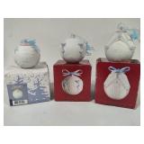 Lladro 1997, 1998 & 1999 Round Ball Christmas Ornaments w/Box Lladro 1997, 1998 & 1999 Round Ball Christmas Ornaments w/Box