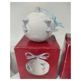 Lladro 1997, 1998 & 1999 Round Ball Christmas Ornaments w/Box Lladro 1997, 1998 & 1999 Round Ball Christmas Ornaments w/Box