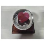 Signed 'Caithness Sweetheart' Art Glass Paperweight Signed 'Caithness Sweetheart' Art Glass Paperweight