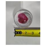 Signed 'Caithness Sweetheart' Art Glass Paperweight Signed 'Caithness Sweetheart' Art Glass Paperweight