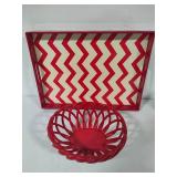 Geometric Handled Serving Tray & Fruit Bowl Geometric Handled Serving Tray & Fruit Bowl