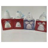 Lladro 2001, 2002, 2004 & 2005 Bell Christmas Ornaments w/Box Lladro 2001, 2002, 2004 & 2005 Bell Christmas Ornaments w/Box