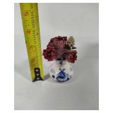 Blue & White Soap Dish, Trinket Box & Small Vase Blue & White Soap Dish, Trinket Box & Small Vase