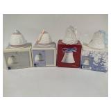 Lladro 1991 (x2), 1997 & 1998 Bell Christmas Ornaments w/Box Lladro 1991 (x2), 1997 & 1998 Bell Christmas Ornaments w/Box