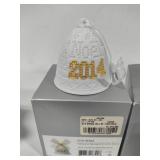 Lladro 2014 (x2), 2016 & 2017 Bell Christmas Ornaments w/Box Lladro 2014 (x2), 2016 & 2017 Bell Christmas Ornaments w/Box