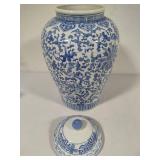 XL Blue & White Temple Jar w/Lid XL Blue & White Temple Jar w/Lid