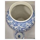 XL Blue & White Temple Jar w/Lid XL Blue & White Temple Jar w/Lid