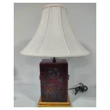 Vintage Chinoiserie=Style Table Lamp w/Shade Vintage Chinoiserie=Style Table Lamp w/Shade