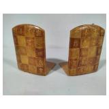 Interesting Leather Embossed Bookends Interesting Leather Embossed Bookends