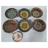 Six Small Handpainted Bowls Six Small Handpainted Bowls