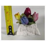 Aynsley England Hand Painted Bone China Tulip Bouquet Aynsley England Hand Painted Bone China Tulip Bouquet