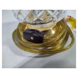 Brass & Crystal Small Side Lamp - No Shade Brass & Crystal Small Side Lamp - No Shade