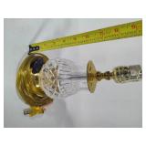 Brass & Crystal Small Side Lamp - No Shade Brass & Crystal Small Side Lamp - No Shade