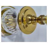 Brass & Crystal Small Side Lamp - No Shade Brass & Crystal Small Side Lamp - No Shade