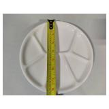 Varages White Porcelain Divided Plates Varages White Porcelain Divided Plates