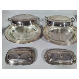 Silver Plated Relish Trays & Butter Dishes Silver Plated Relish Trays & Butter Dishes