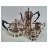Oneida Silver Plated Coffee/Tea Sugar & Creamer Set Oneida Silver Plated Coffee/Tea Sugar & Creamer Set
