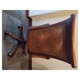 Sam Moore Cane Swivel Wood Carved Desk Chair Sam Moore Cane Swivel Wood Carved Desk Chair
