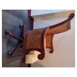 Sam Moore Cane Swivel Wood Carved Desk Chair Sam Moore Cane Swivel Wood Carved Desk Chair