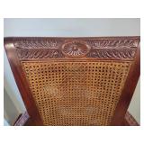 Sam Moore Cane Swivel Wood Carved Desk Chair Sam Moore Cane Swivel Wood Carved Desk Chair