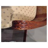 Sam Moore Cane Swivel Wood Carved Desk Chair Sam Moore Cane Swivel Wood Carved Desk Chair