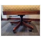 Sam Moore Cane Swivel Wood Carved Desk Chair Sam Moore Cane Swivel Wood Carved Desk Chair