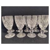 Waterford Crystal Decanter w/Nine Sherry Glasses Waterford Crystal Decanter w/Nine Sherry Glasses