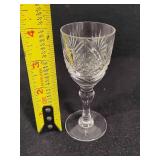 Crystal Ice Bucket w/Five Cordial Glasses Crystal Ice Bucket w/Five Cordial Glasses