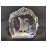 Nybro Swedish Glass Viking Ship Nybro Swedish Glass Viking Ship