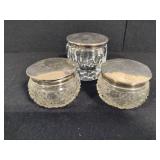 Trinket Boxes w/Sterling Lids + Lappas Crystal Trinket Boxes w/Sterling Lids + Lappas Crystal