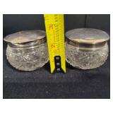 Trinket Boxes w/Sterling Lids + Lappas Crystal Trinket Boxes w/Sterling Lids + Lappas Crystal